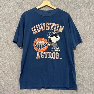Vintage 80s Houston Astros Snoopy Single Stitch Artex MLB USA Shirt Mens L